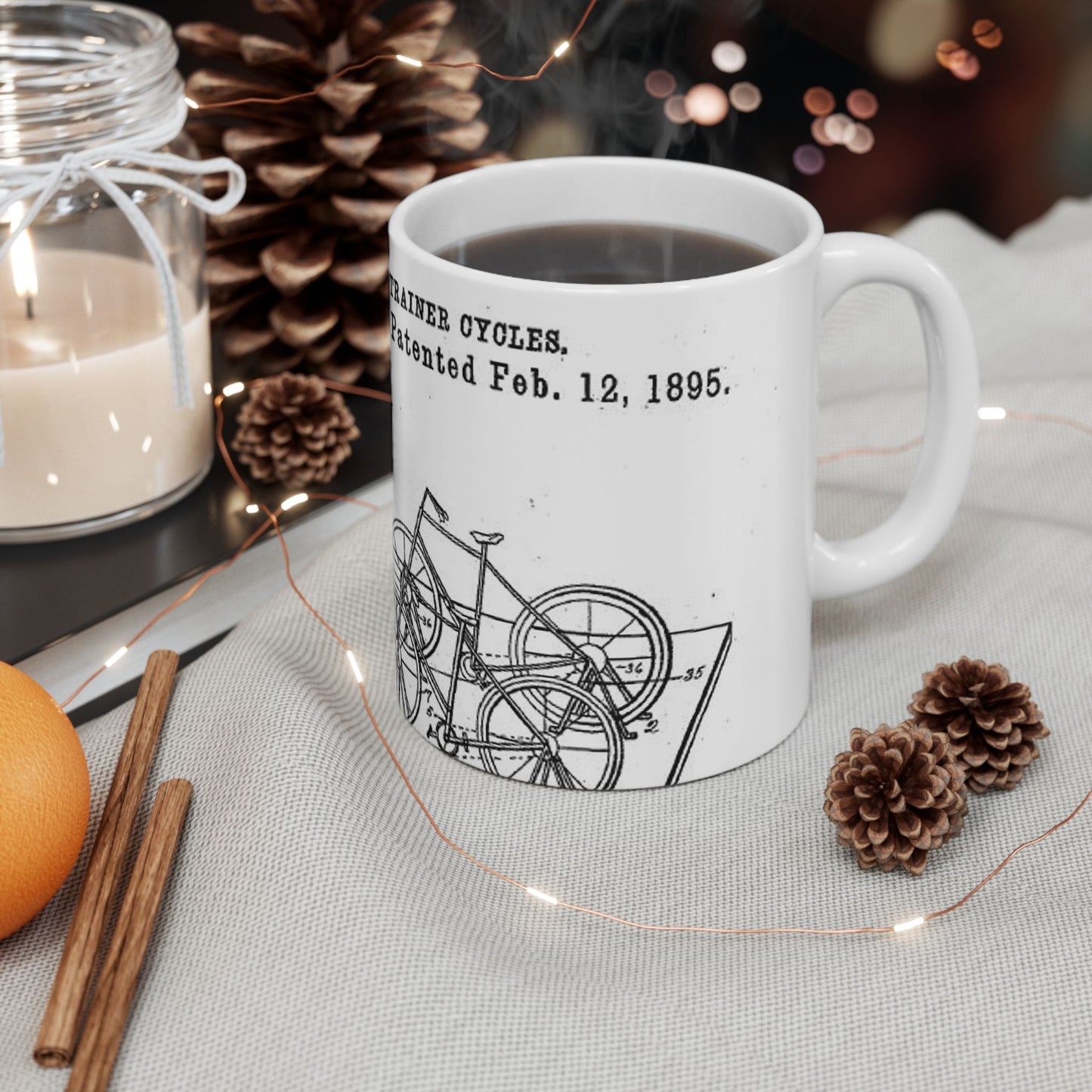 Patent drawing - RacingBikesPatent Public domain  image Beautiful Novelty Ceramic Coffee Mug 11oz