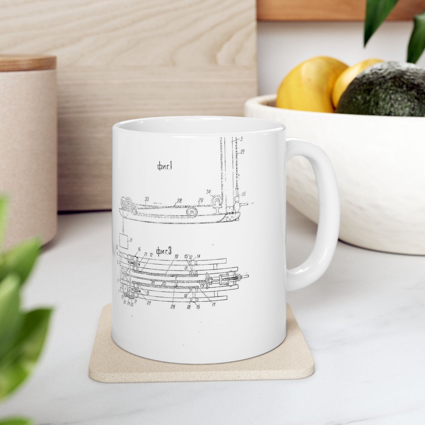 Patent drawing - Качалка для длинноходных глубинных насосов Public domain  image Beautiful Novelty Ceramic Coffee Mug 11oz