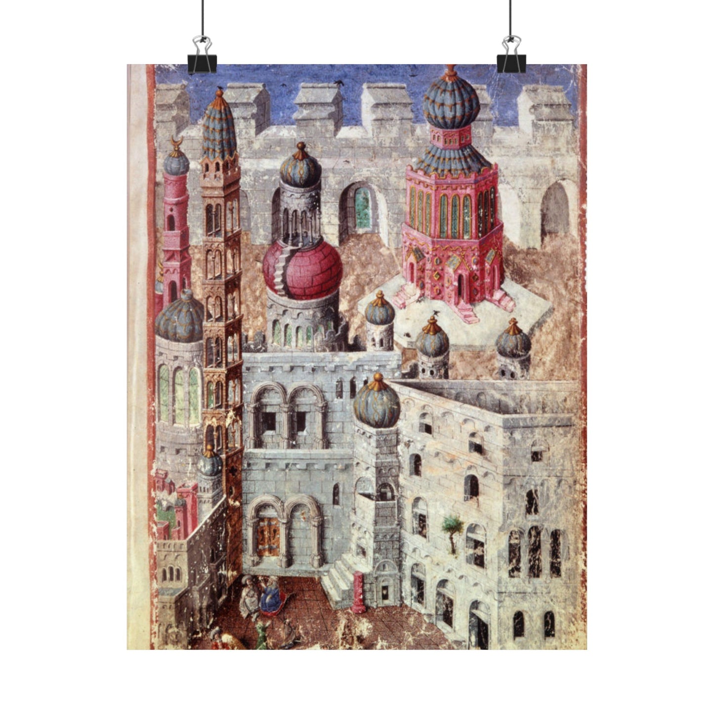 Jerusalem from BL Eg 1070, f. 5 High Quality Matte Wall Art Poster for Home, Office, Classroom