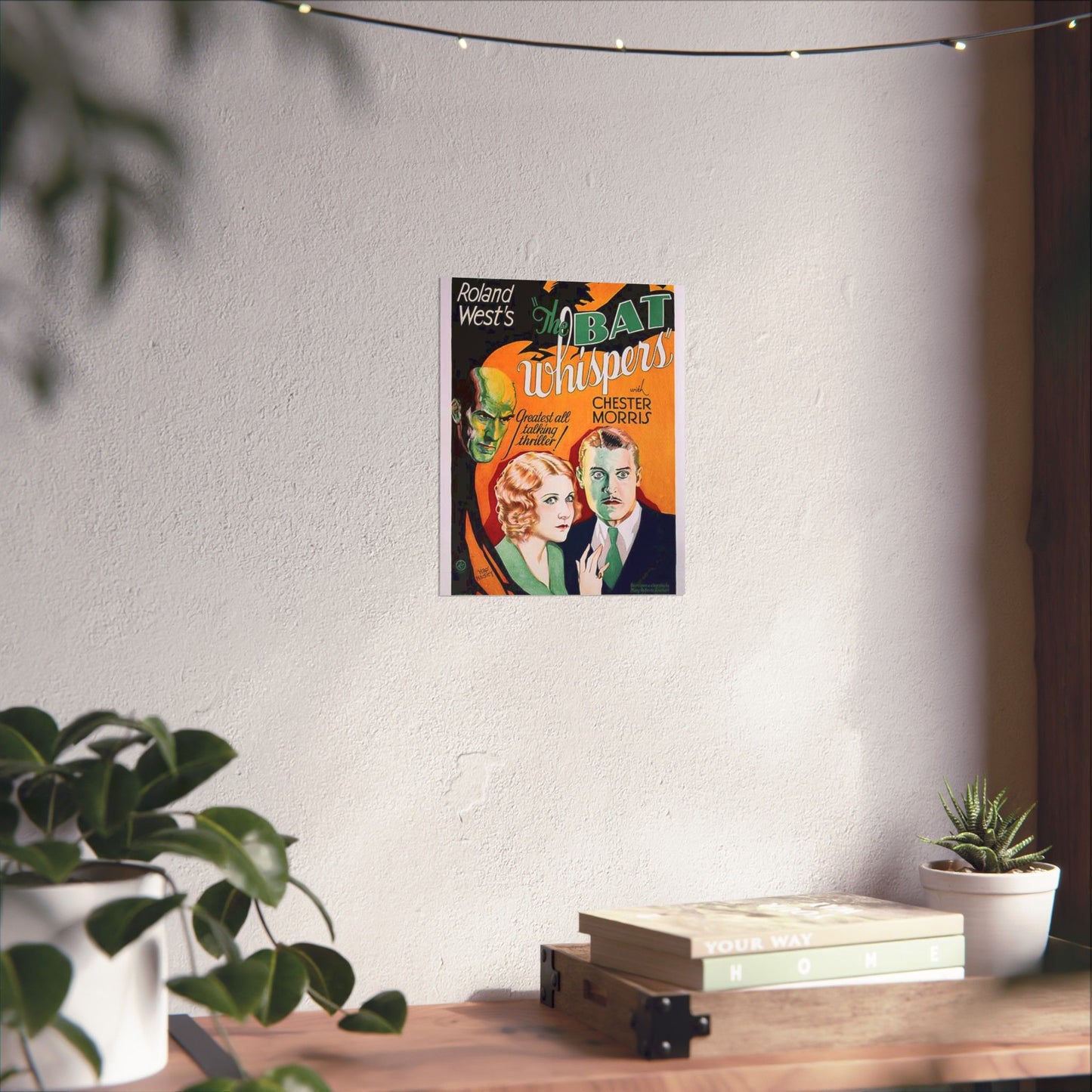 Batwhispers movie poster - Art Deco public domain image High Quality Matte Wall Art Poster for Home, Office, Classroom