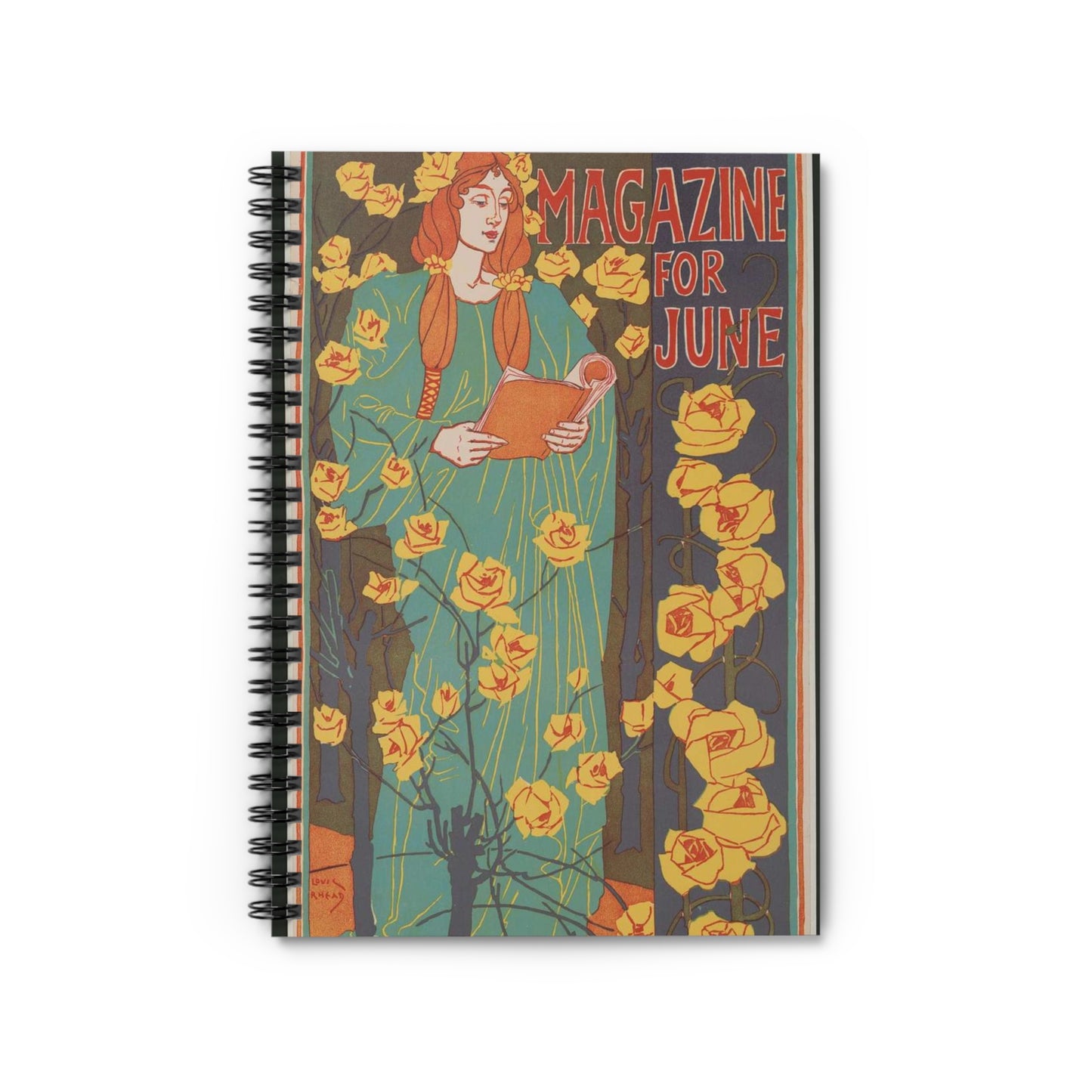 Louis Rhead - The Century magazine for June Spiral Bound Ruled Notebook with Printed Cover