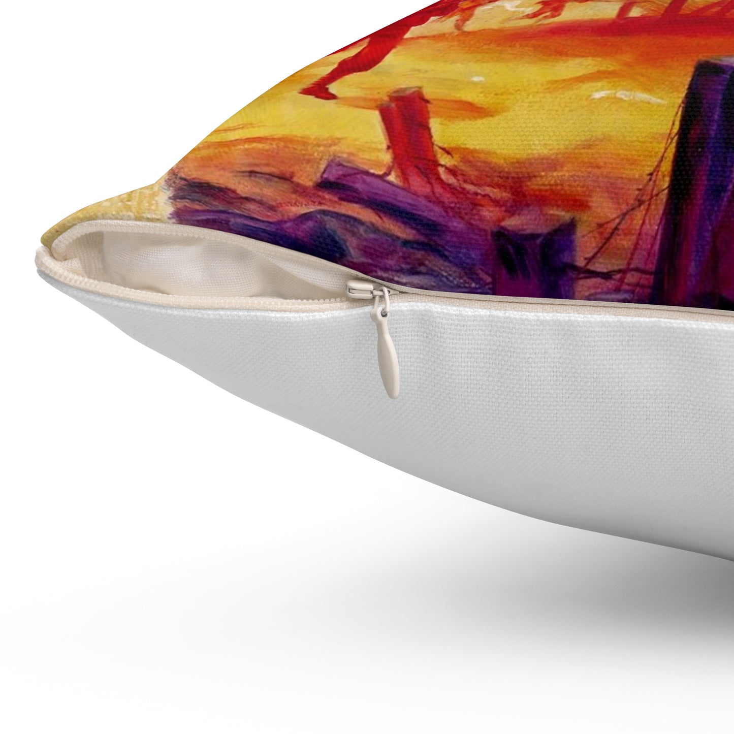 [Infantry, tanks, ships, airplanes attacking] [R.G.] Decorative Accent Square Pillow