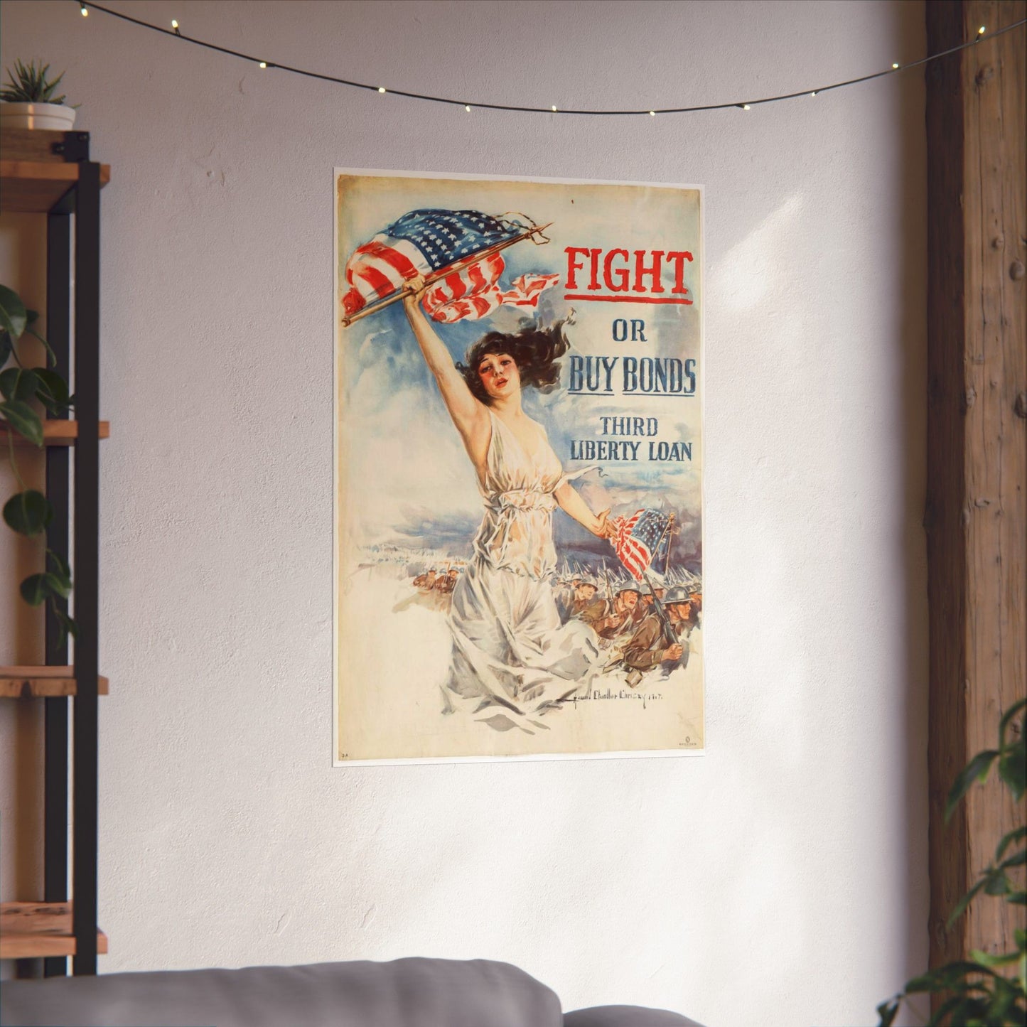 Fight or buy bonds. Third Liberty Loan High Quality Matte Wall Art Poster for Home, Office, Classroom