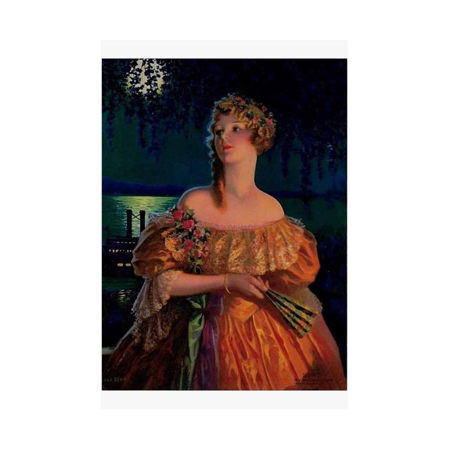 "Dixie", print of painting by Edward Mason Eggleston, 1929 High Quality Matte Wall Art Poster for Home, Office, Classroom