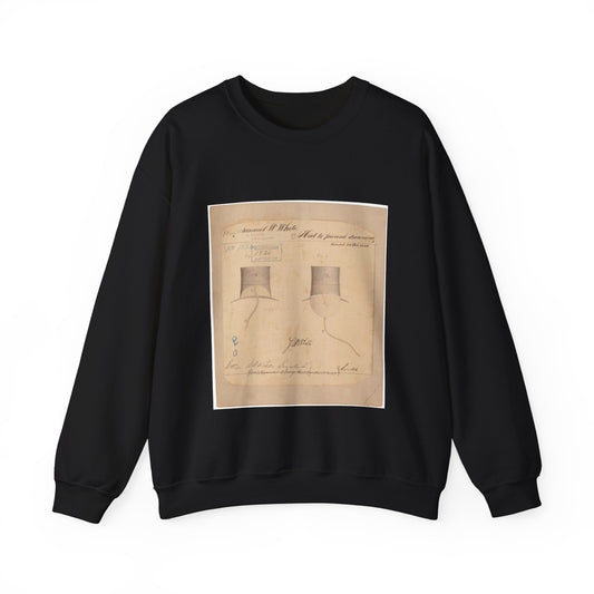 Patent drawing - Drawing of Hat to Prevent Drowning Public domain  image Black Heavy Blend Adult Crew Neck SweatShirt