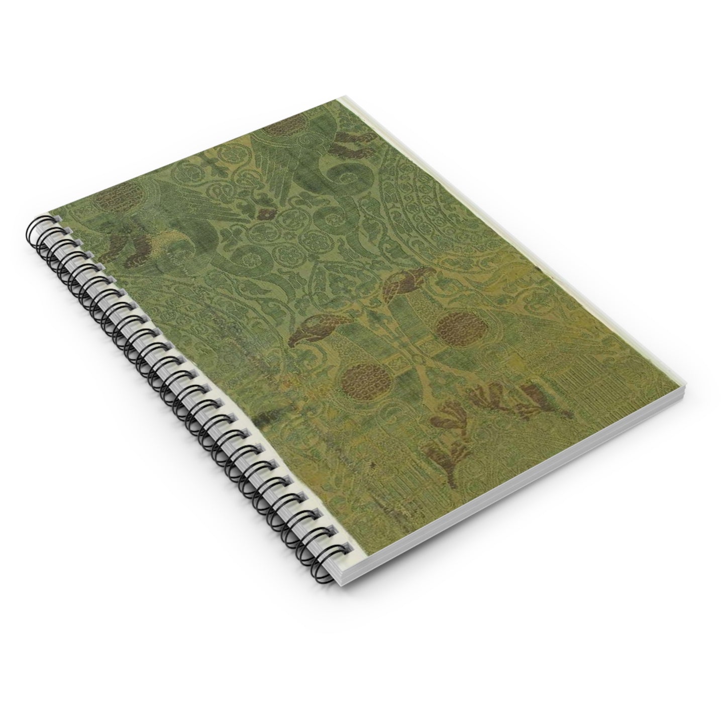 Textile with Brocade - Public domain dedication museum photo Spiral Bound Ruled Notebook with Printed Cover