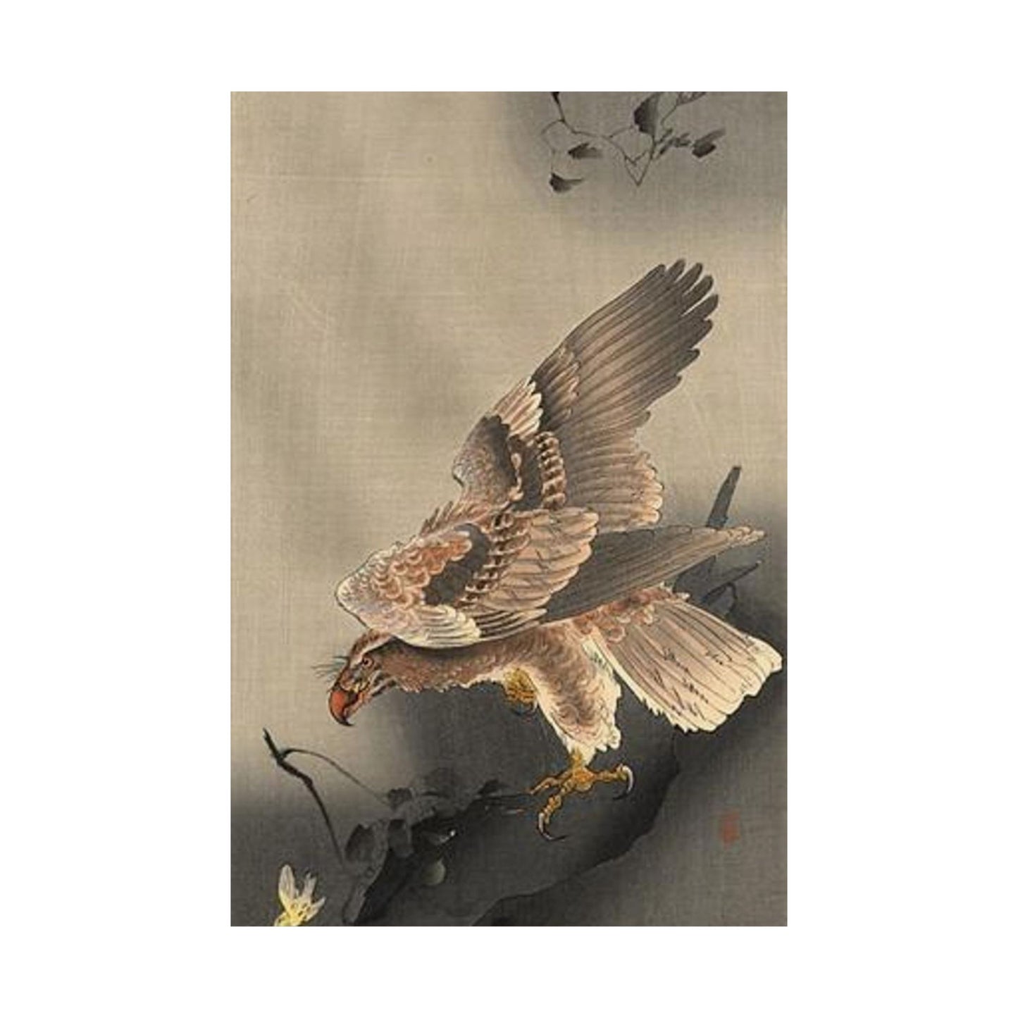 Koson - swooping-eagle, Ohara Koson High Quality Matte Wall Art Poster for Home, Office, Classroom