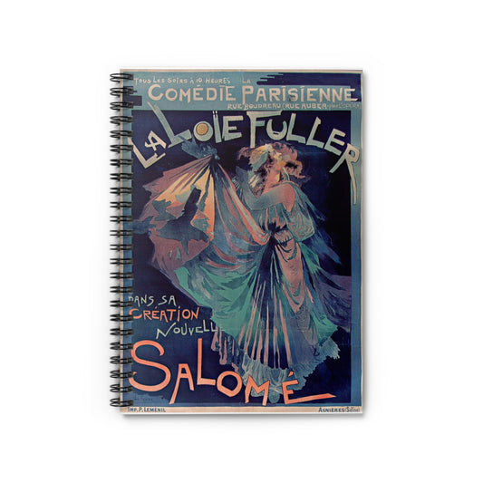 Georges de Feure - Affiche Loie Fuller Spiral Bound Ruled Notebook with Printed Cover