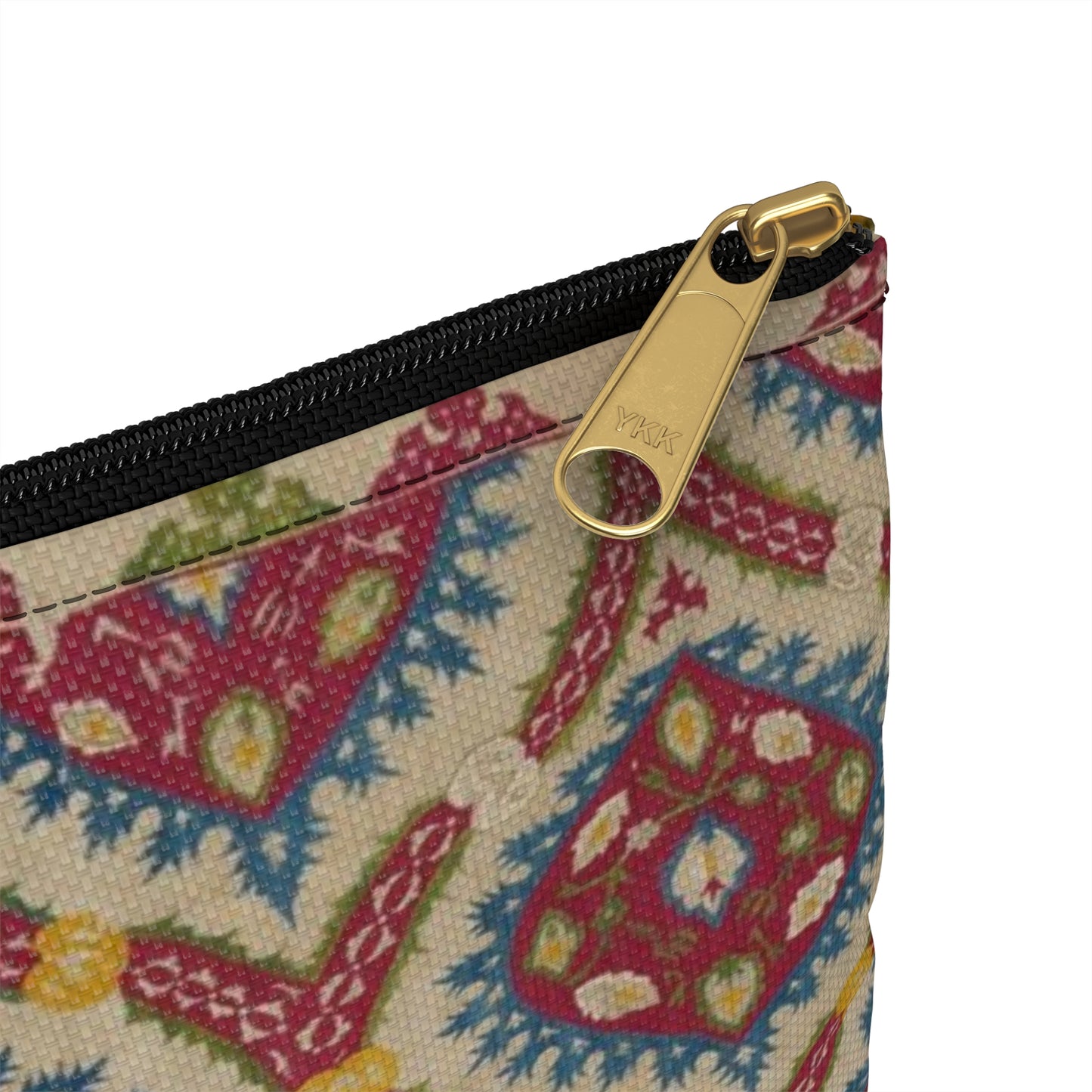 Turkish Cover, 15th century - Public domain dedication image Large Organizer Pouch with Black Zipper