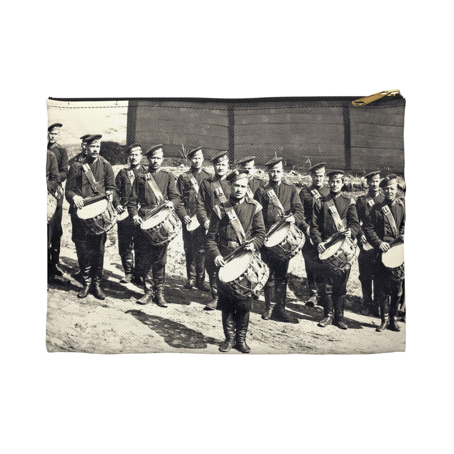 Vladimir, Vokzalnaya Street. A platoon of drummers 10 of the Little Russian Grenadier Regiment. Large Organizer Pouch with Black Zipper