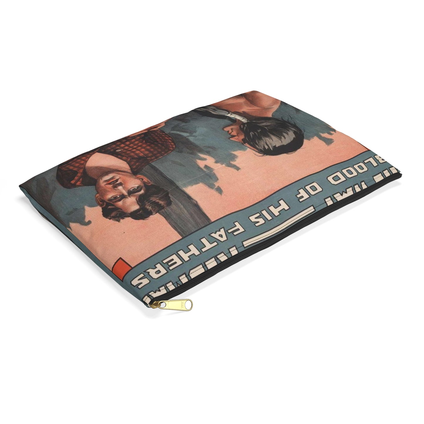 The way of the redman Blood of his fathers. Large Organizer Pouch with Black Zipper