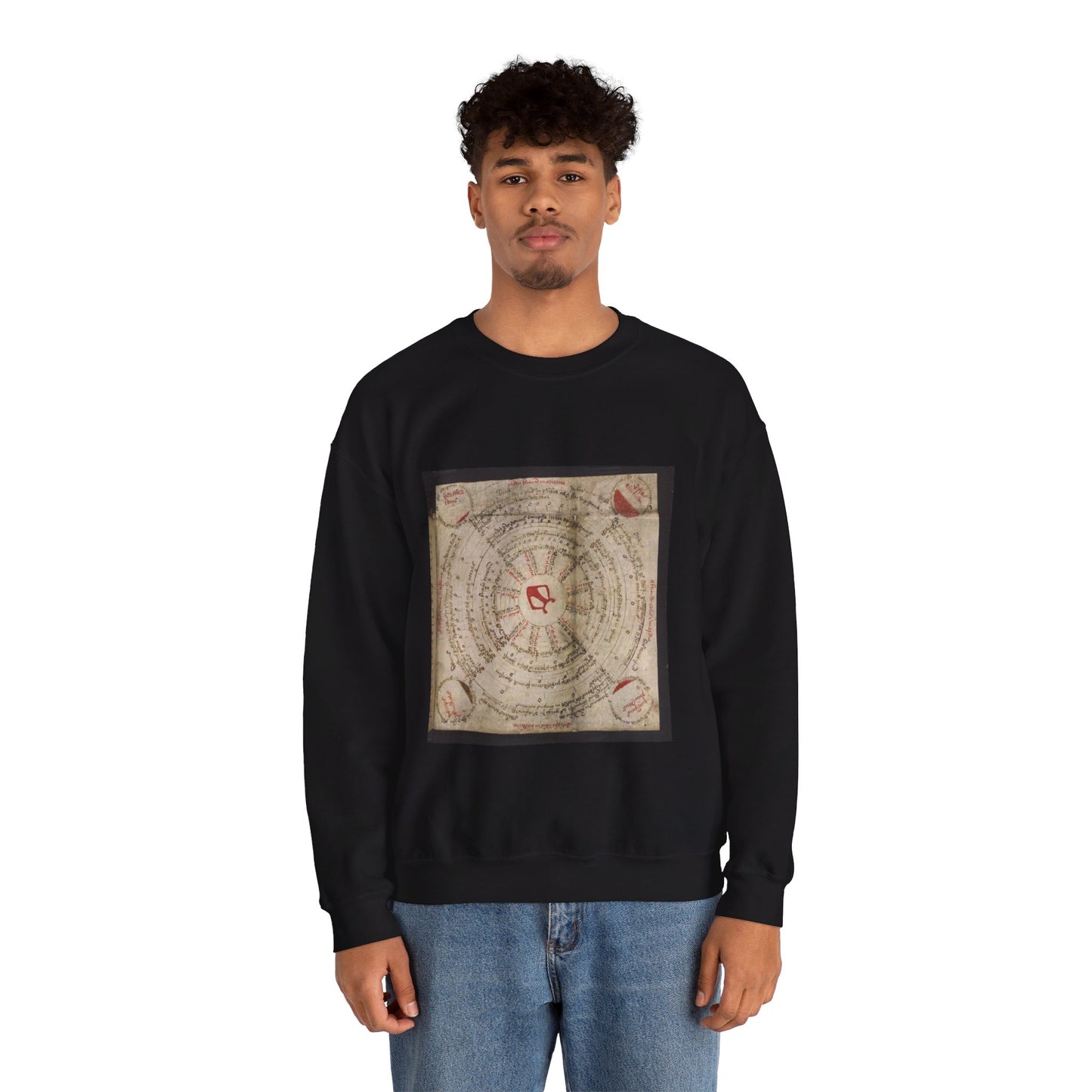 Diagram from BL Sloane 3747, f. 80v Black Heavy Blend Adult Crew Neck SweatShirt