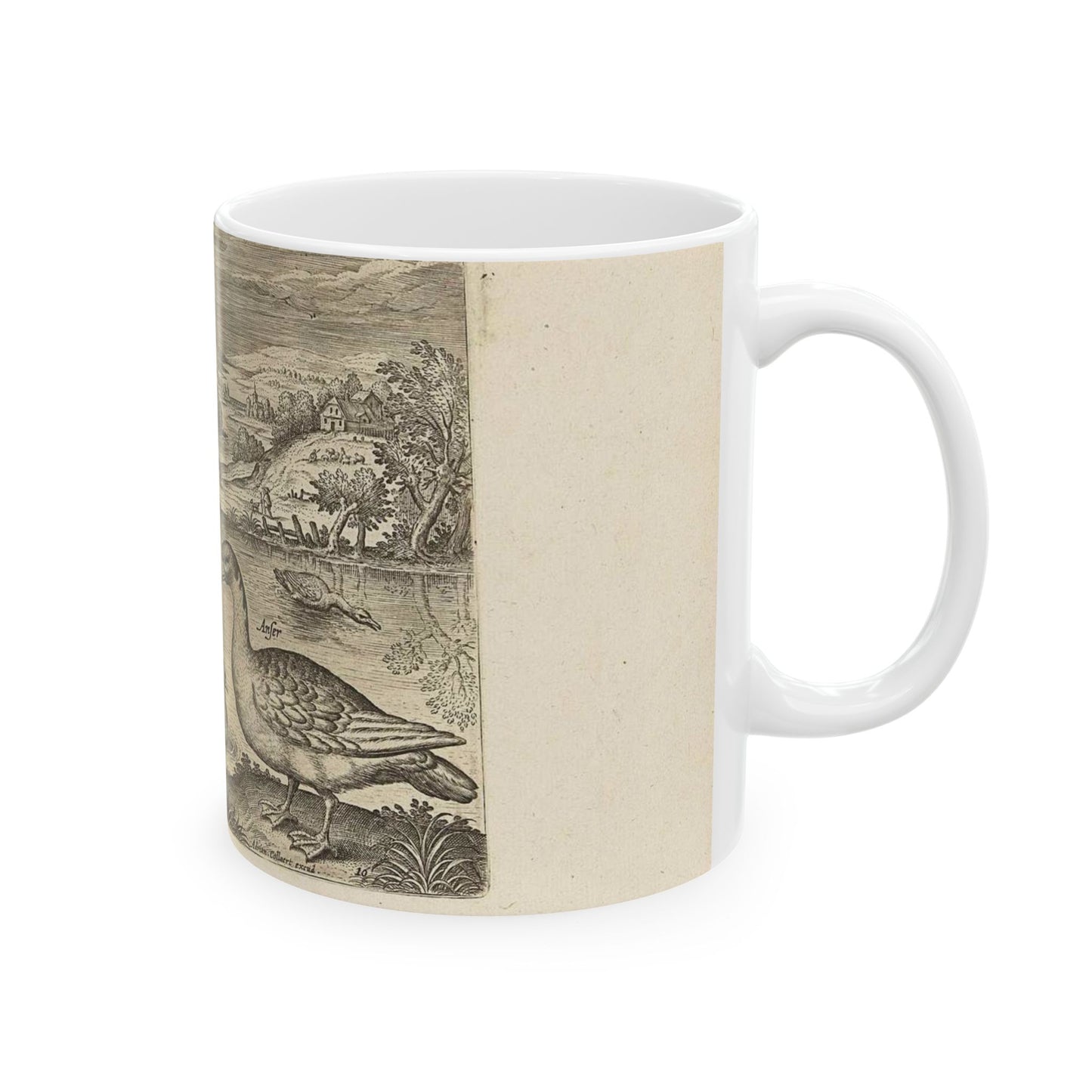 Adriaen Collaert - Enkele vogels in een landschap Beautiful Novelty Ceramic Coffee Mug 11oz