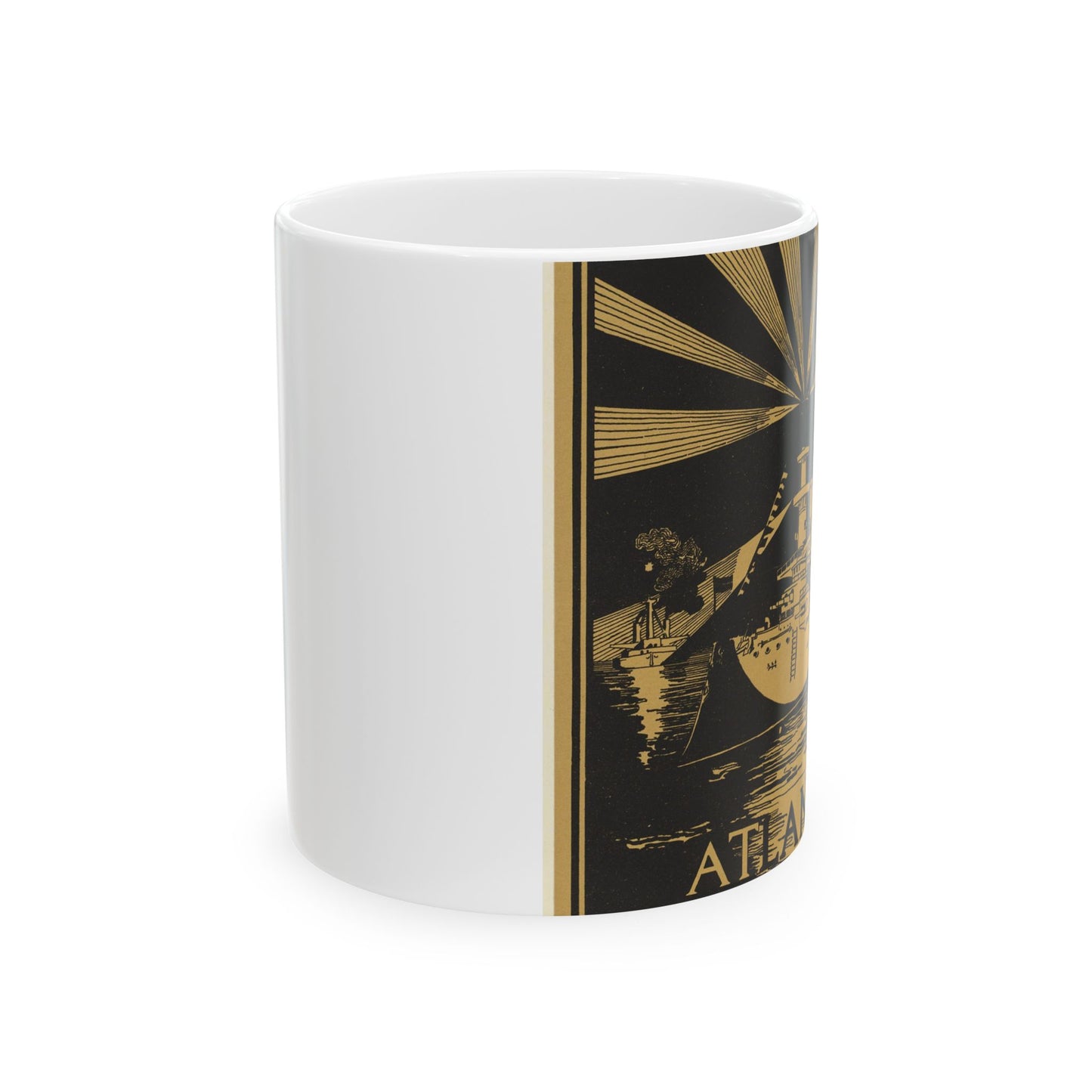 Atlantic for November, Art Nouveau poster Beautiful Novelty Ceramic Coffee Mug 11oz
