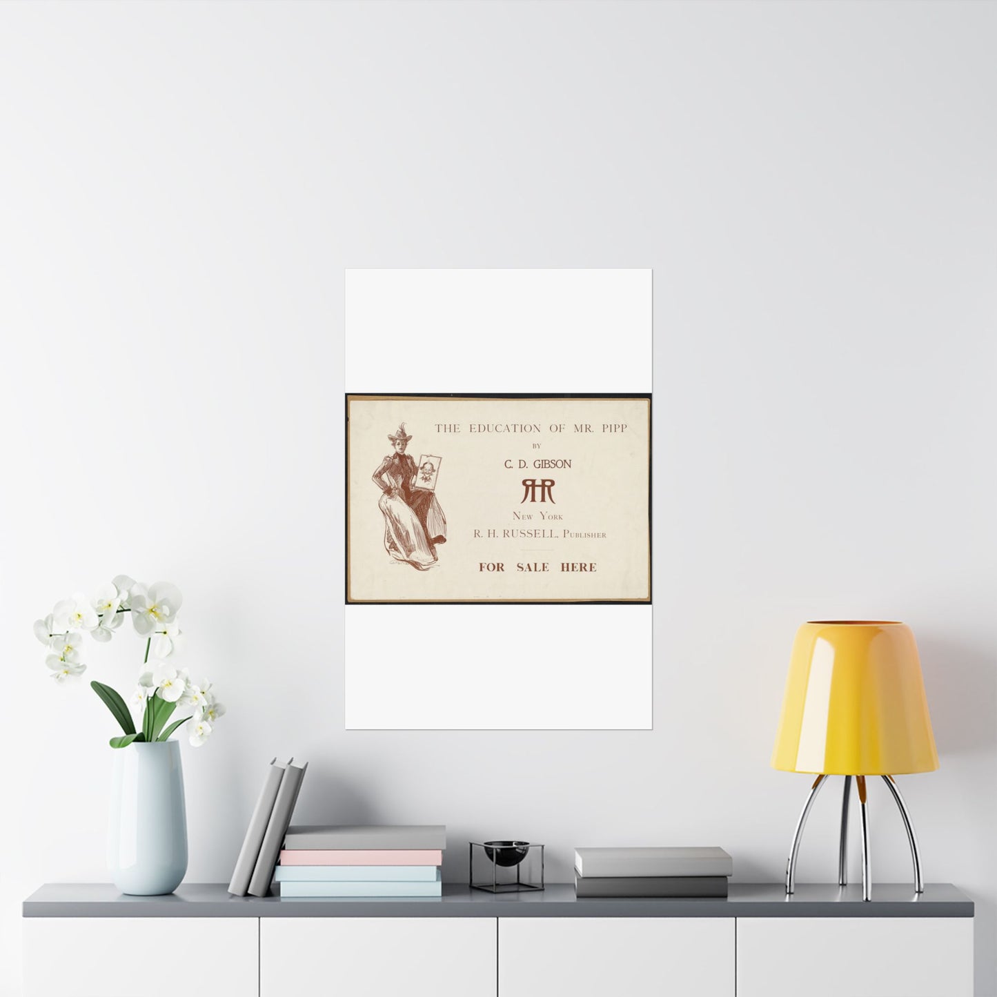 The education of Mr. Pipp by C. D. Gibson High Quality Matte Wall Art Poster for Home, Office, Classroom