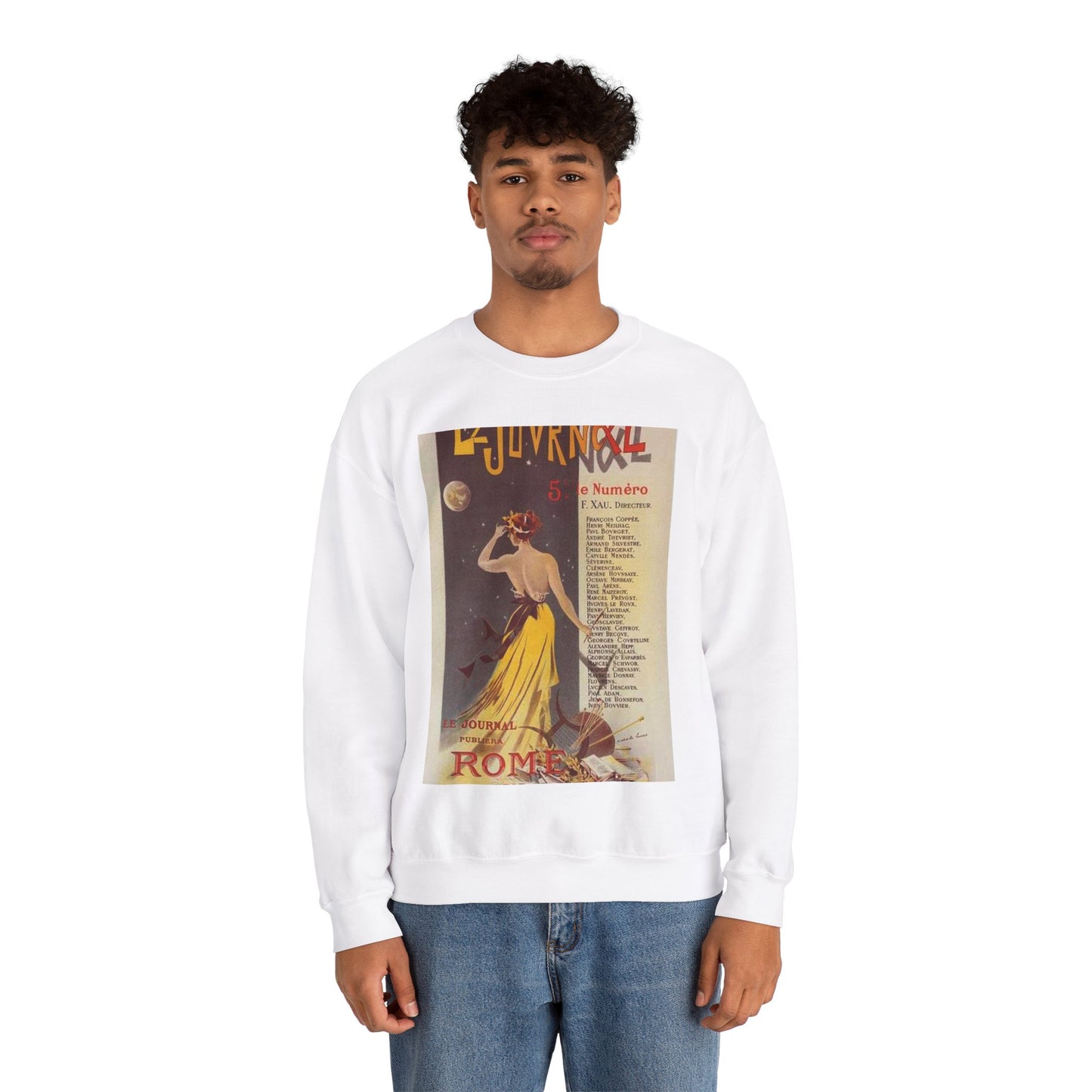 Affiche pour annoncer la publication de "Rome" dans Le Journal. White Heavy Blend Adult Crew Neck SweatShirt