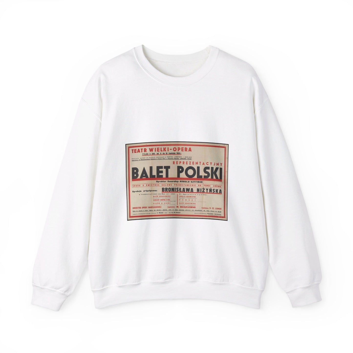 Balet Polski [2] White Heavy Blend Adult Crew Neck SweatShirt