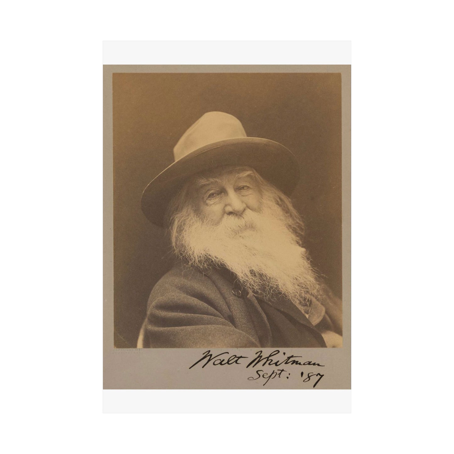 George C. Cox - Walt Whitman - Google Art Project High Quality Matte Wall Art Poster for Home, Office, Classroom