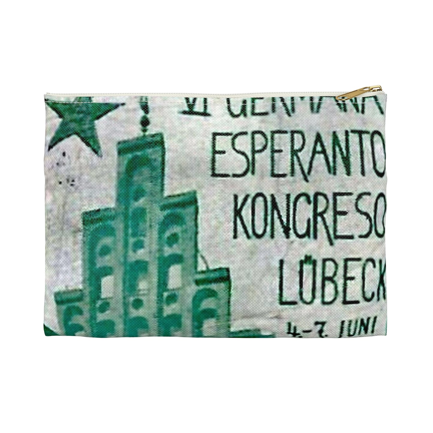 Damals – Esperanto-Kongress – 1911 – Reklamemarke Large Organizer Pouch with Black Zipper