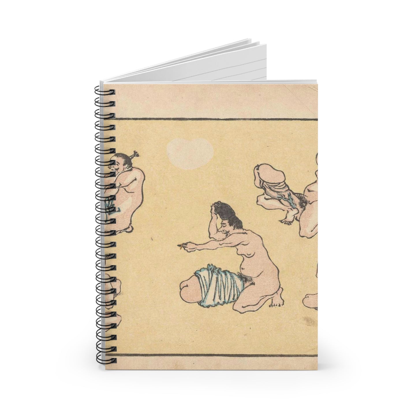 Verbonden penis, Kawanabe Kyosai Spiral Bound Ruled Notebook with Printed Cover