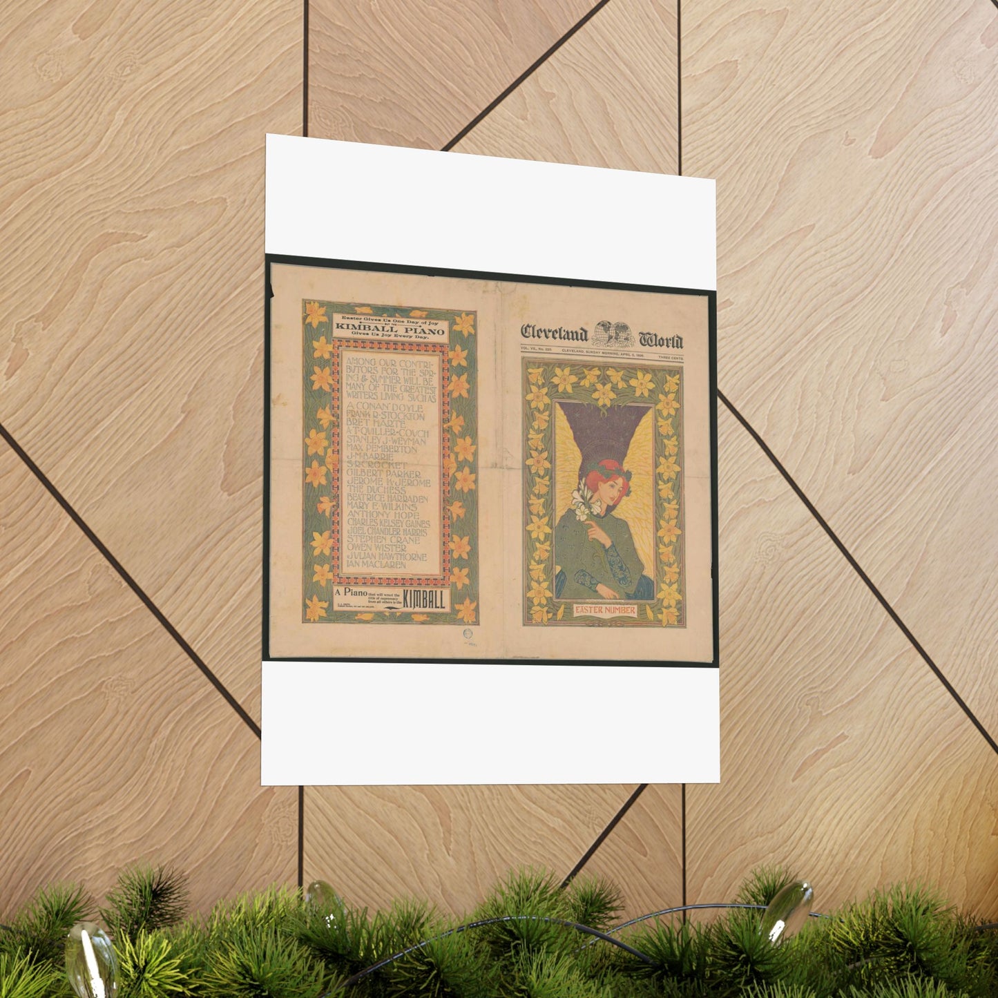Louis Rhead - Cleveland World - Easter number LCCN2002715846 High Quality Matte Wall Art Poster for Home, Office, Classroom