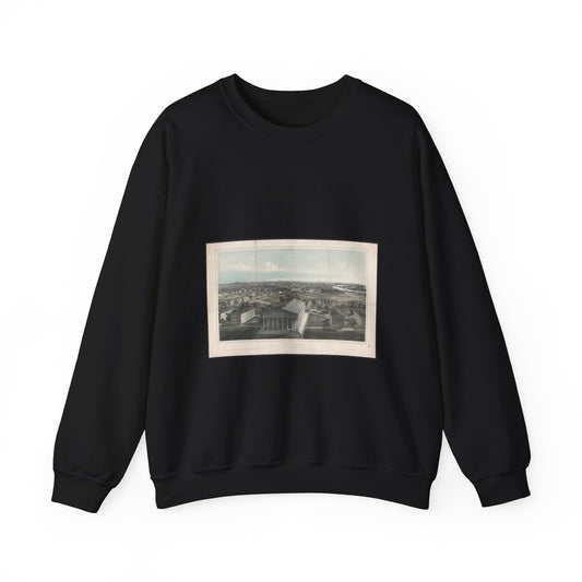 Philadelphia, from Girard College-1850 / J. W. Hill & Smith, del. ;  lith. par B. F. Smith Jr. ; printed in tints by F. Michelin. Black Heavy Blend Adult Crew Neck SweatShirt