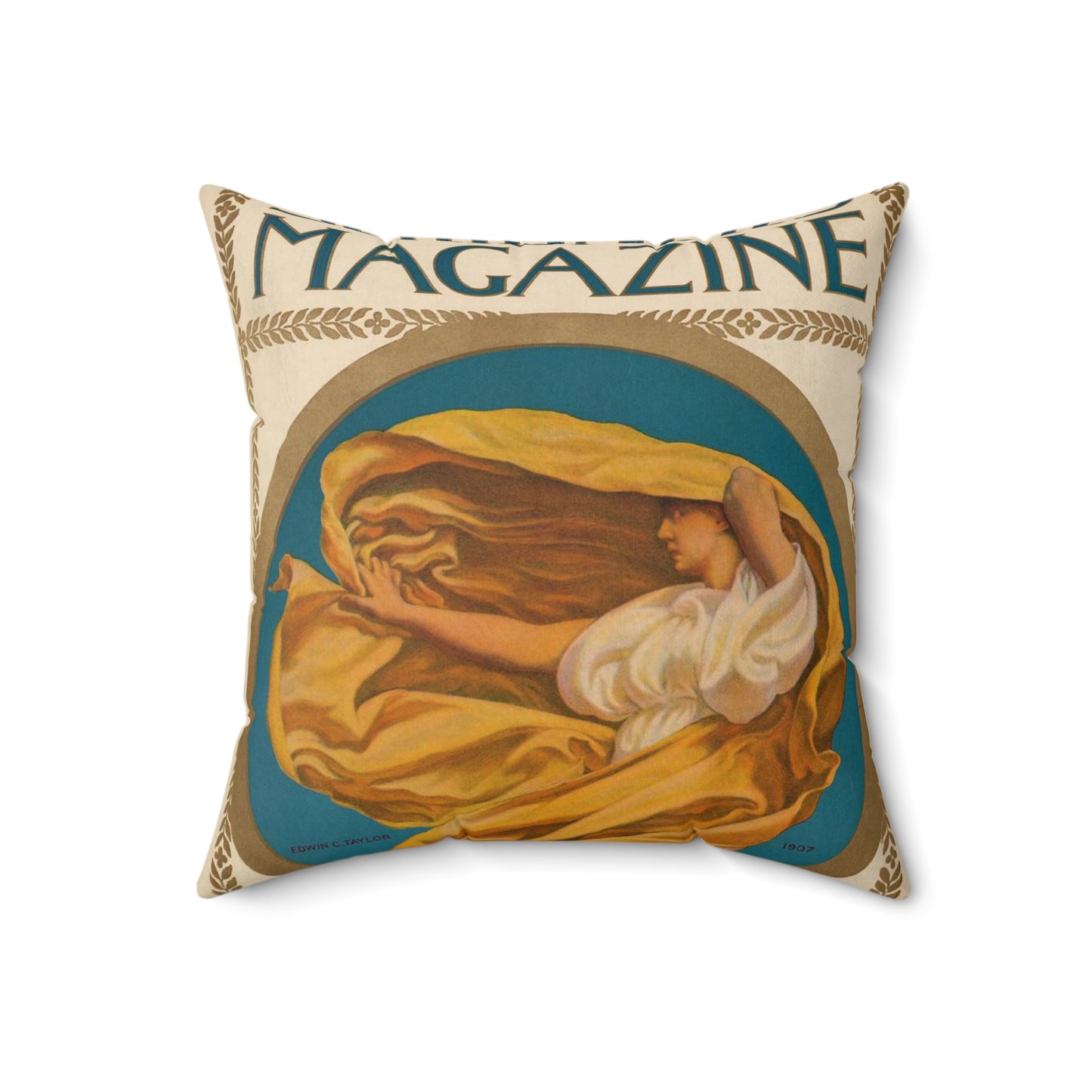 Christmas number, Scribner's magazine Decorative Accent Square Pillow