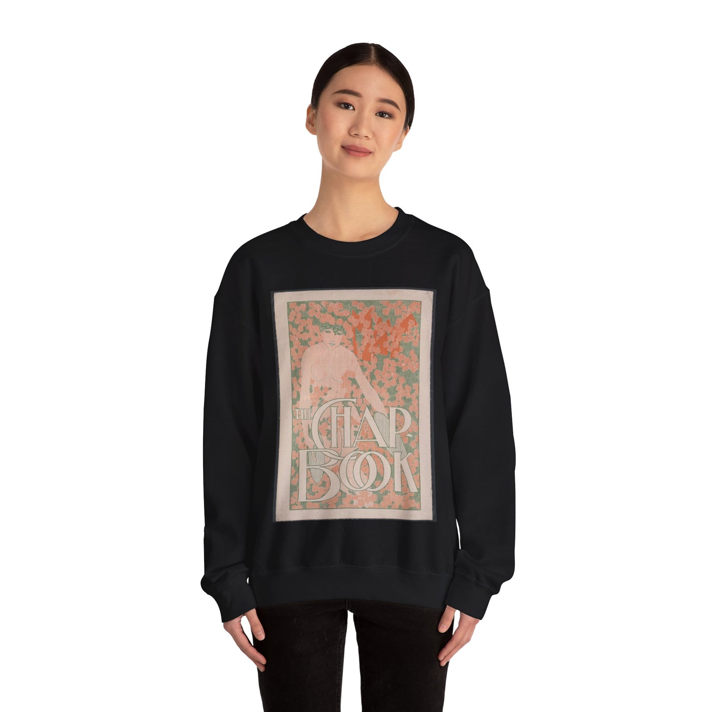 The Chap-book No. 4: May. - Public domain book illustration Black Heavy Blend Adult Crew Neck SweatShirt