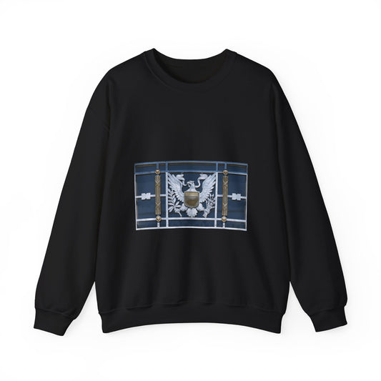 Door detail, Robert J. Nealon Federal Building and U.S. Courthouse, Scranton, Pennsylvania Black Heavy Blend Adult Crew Neck SweatShirt