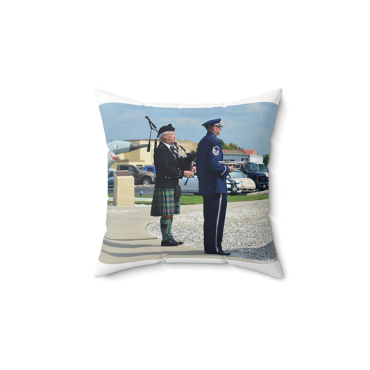 During the Twenty-Fifth Air Force Remembrance Ceremony Decorative Accent Square Pillow