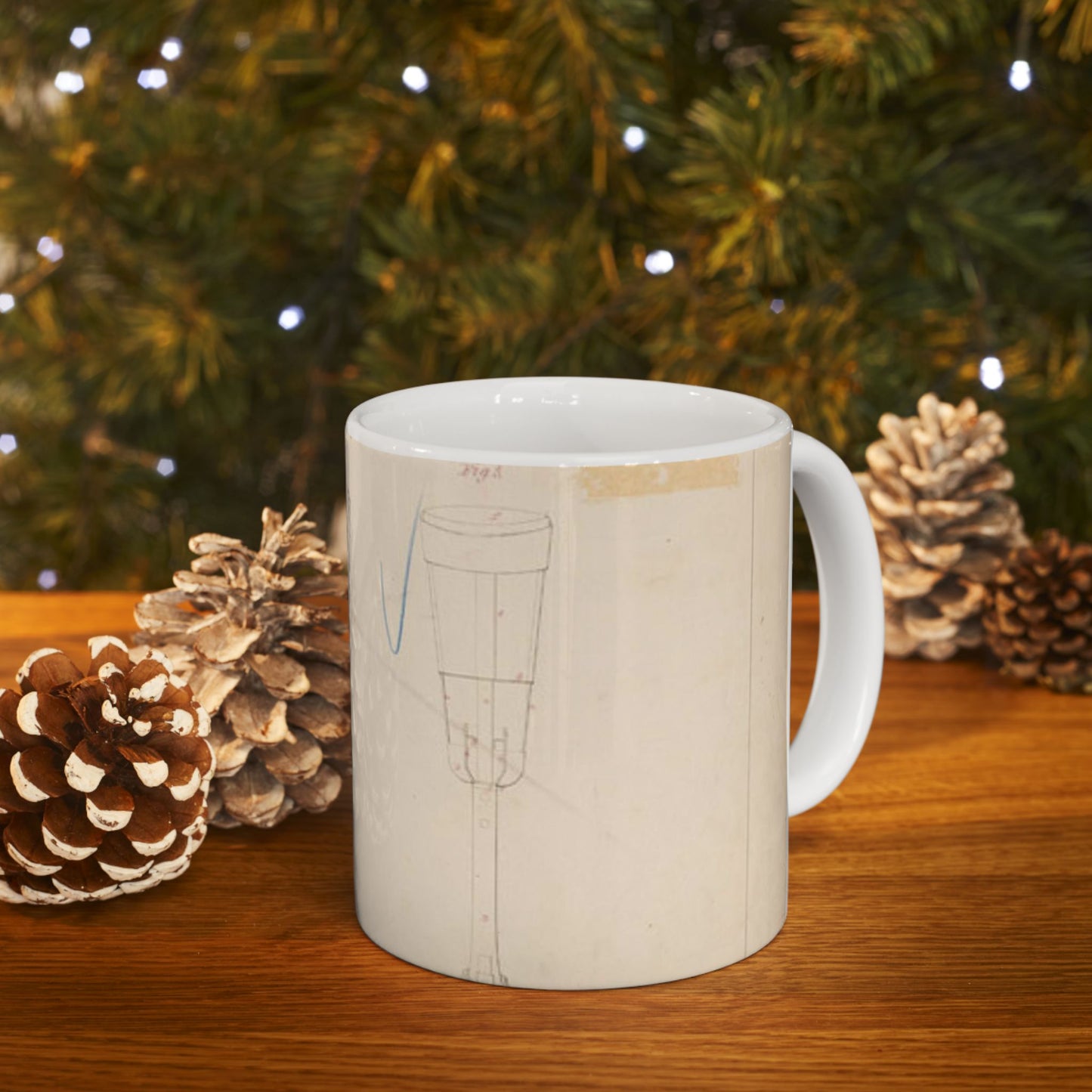 Patent drawing - Drawing of Artificial Leg Public domain  image Beautiful Novelty Ceramic Coffee Mug 11oz