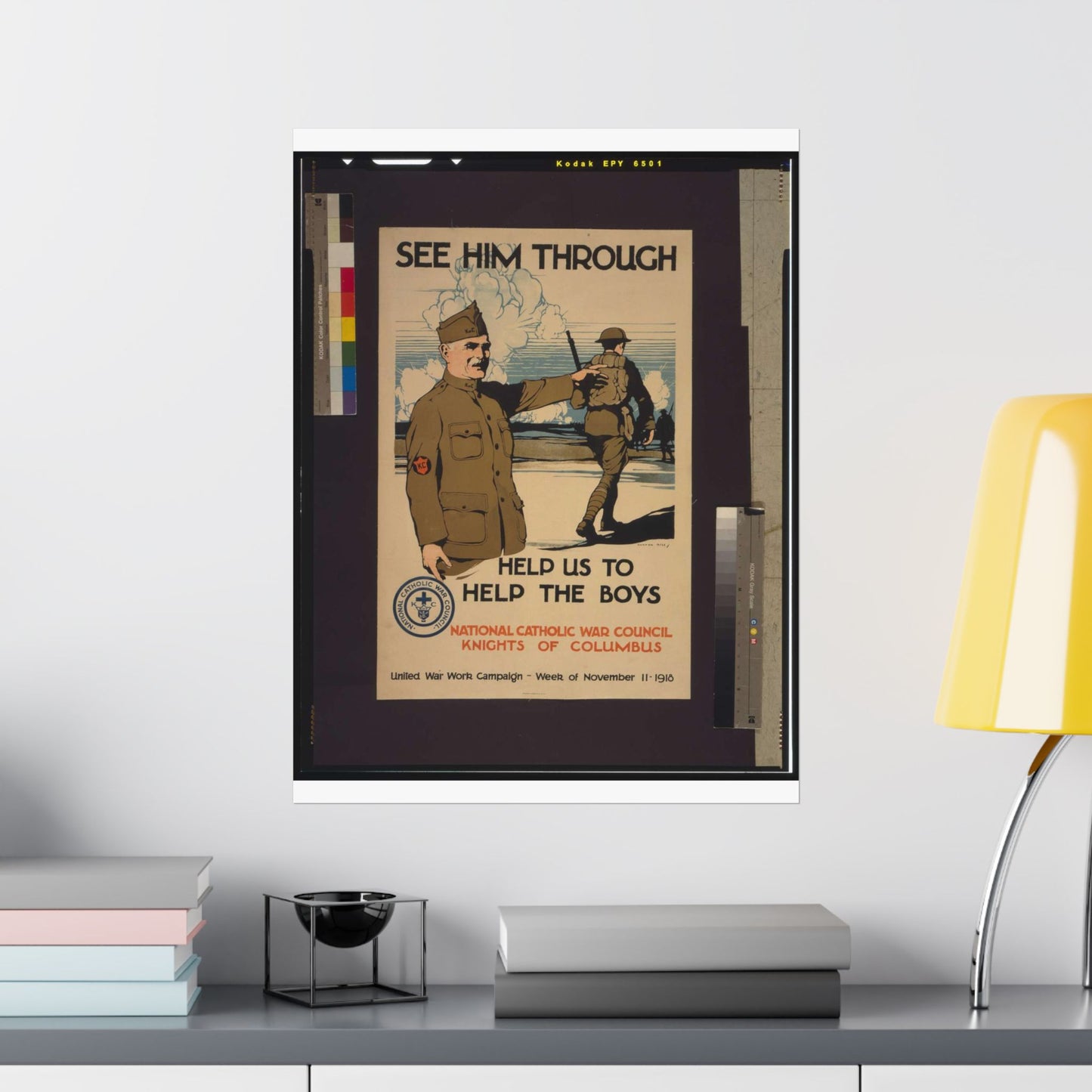 See him through--Help us to help the boys / Burton Rice ; American Lithographic Co., N.Y. High Quality Matte Wall Art Poster for Home, Office, Classroom