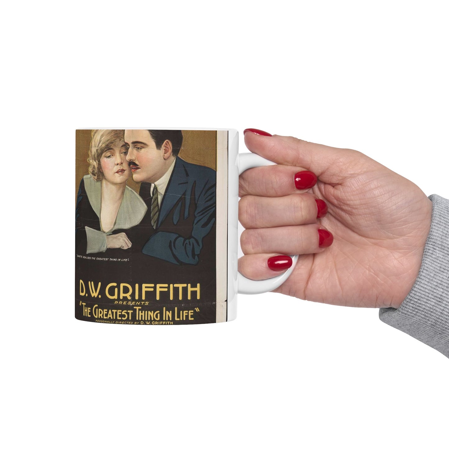 D. W. Griffith presents The greatest thing in life Beautiful Novelty Ceramic Coffee Mug 11oz