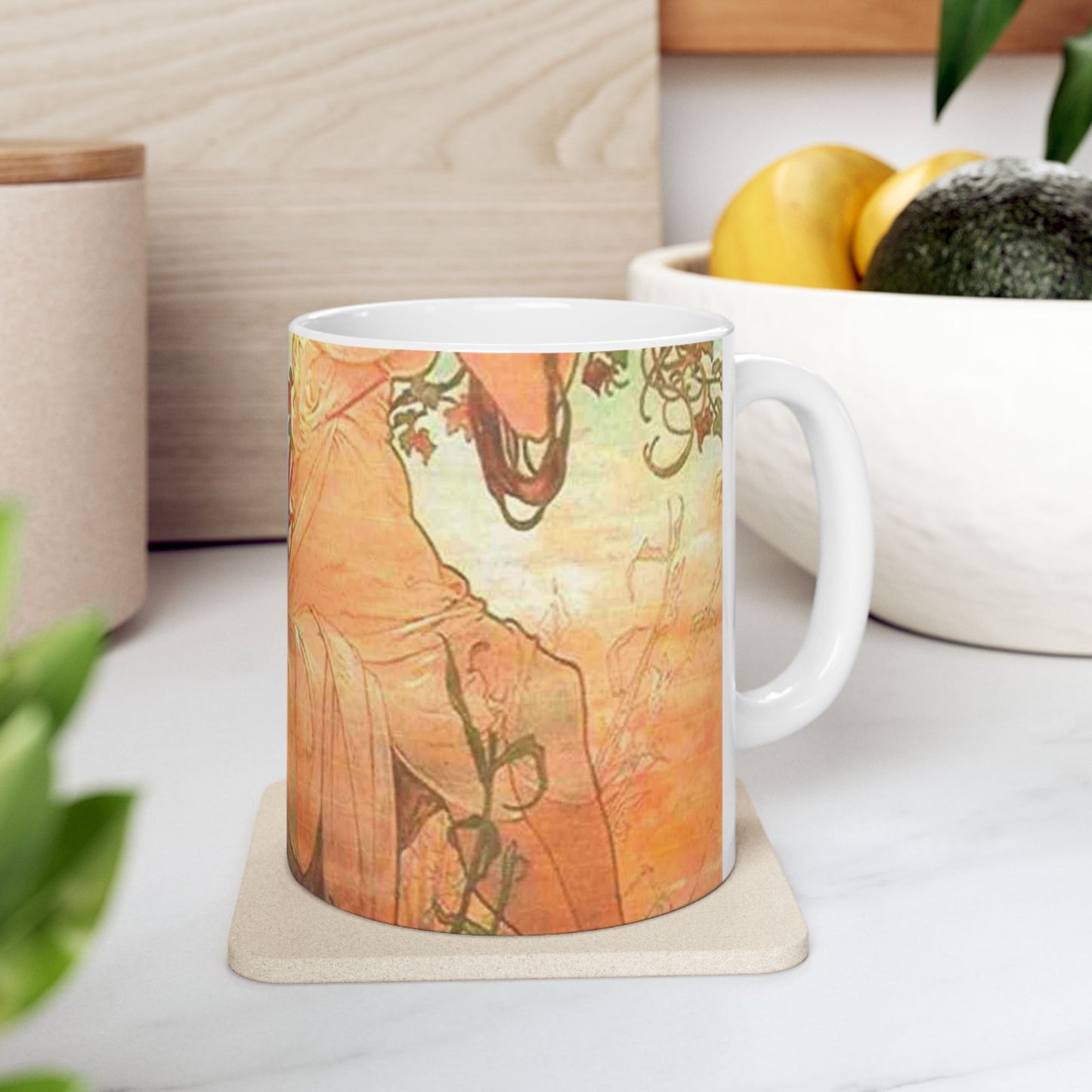 Vara - Art nouveau public domain image Beautiful Novelty Ceramic Coffee Mug 11oz