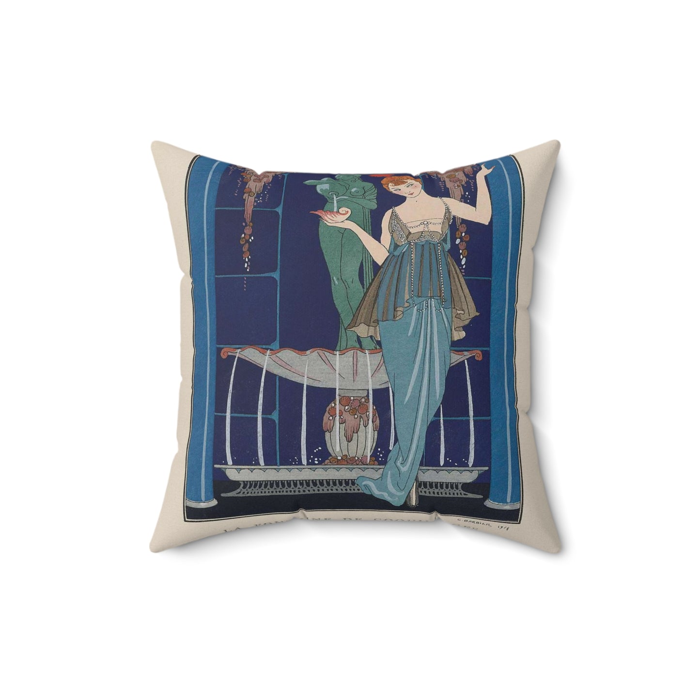 Gazette du Bon Ton. Art – Modes & Frivolités: Evening Attire Decorative Accent Square Pillow