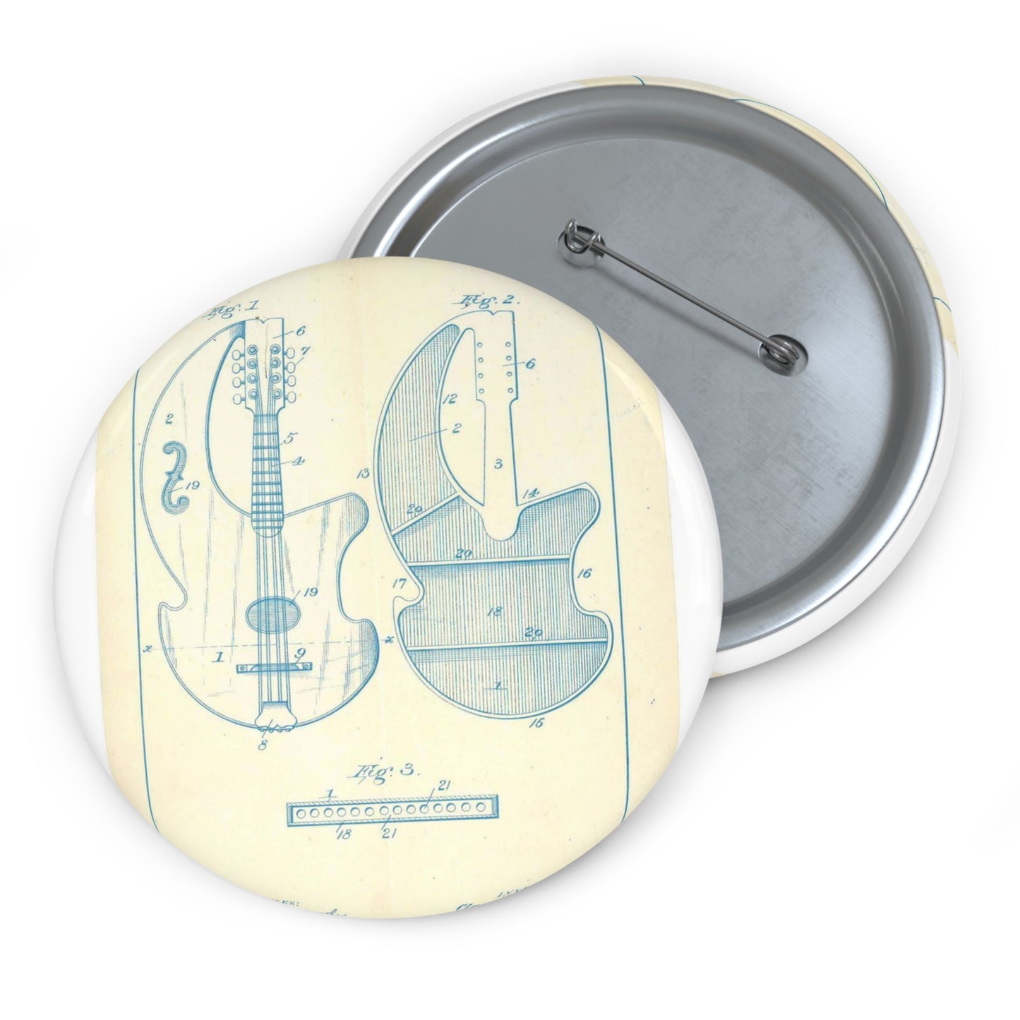 Patent Case File No. 552,116, Stringed Musical Instrument, Inventor- Claude H. Gaskins - DPLA - cda9ed702498185018fcb7c2c376d6f0 (page 13) Pin Buttons with Crisp Design