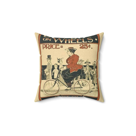Picryl description: Public domain image of byciclyst, bike, bicycle wheel, sport event, free to use, no copyright restrictions. Decorative Accent Square Pillow