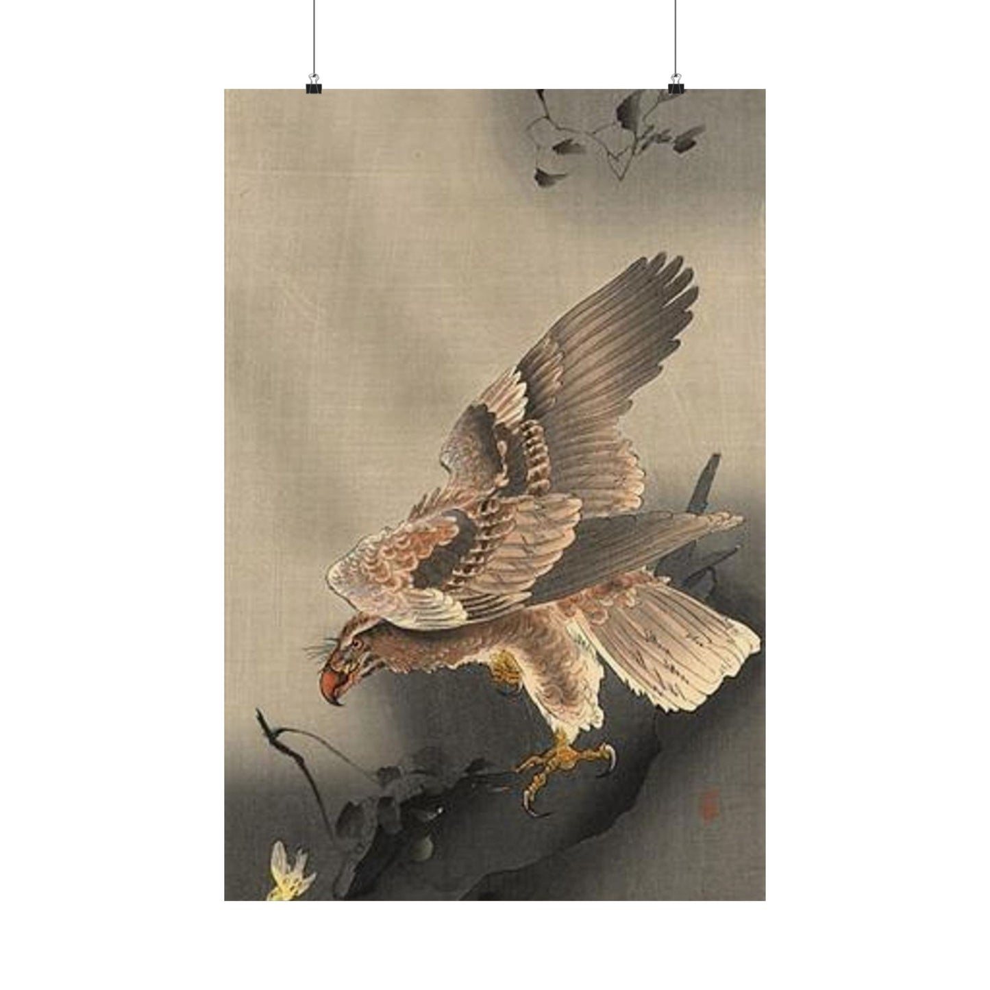 Koson - swooping-eagle, Ohara Koson High Quality Matte Wall Art Poster for Home, Office, Classroom