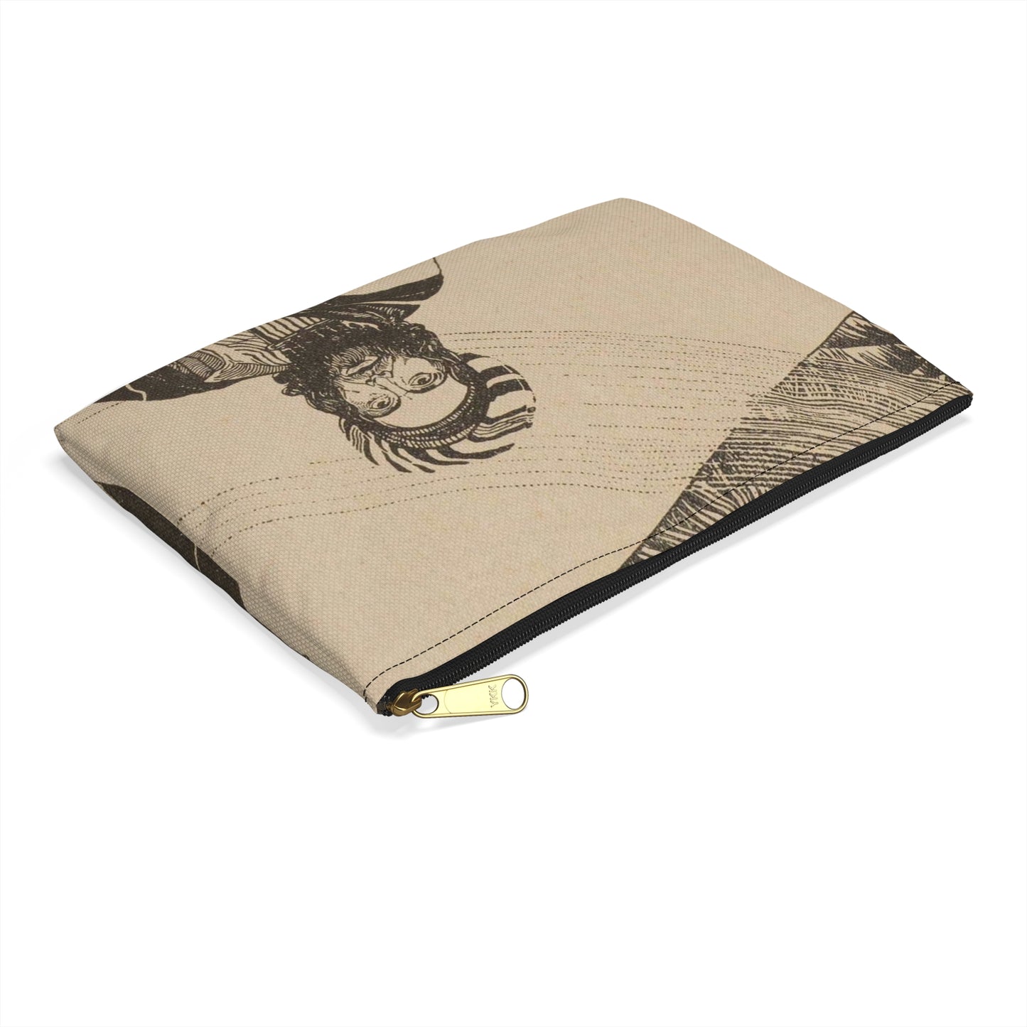 Lilien Daniel - Art nouveau public domain image Large Organizer Pouch with Black Zipper