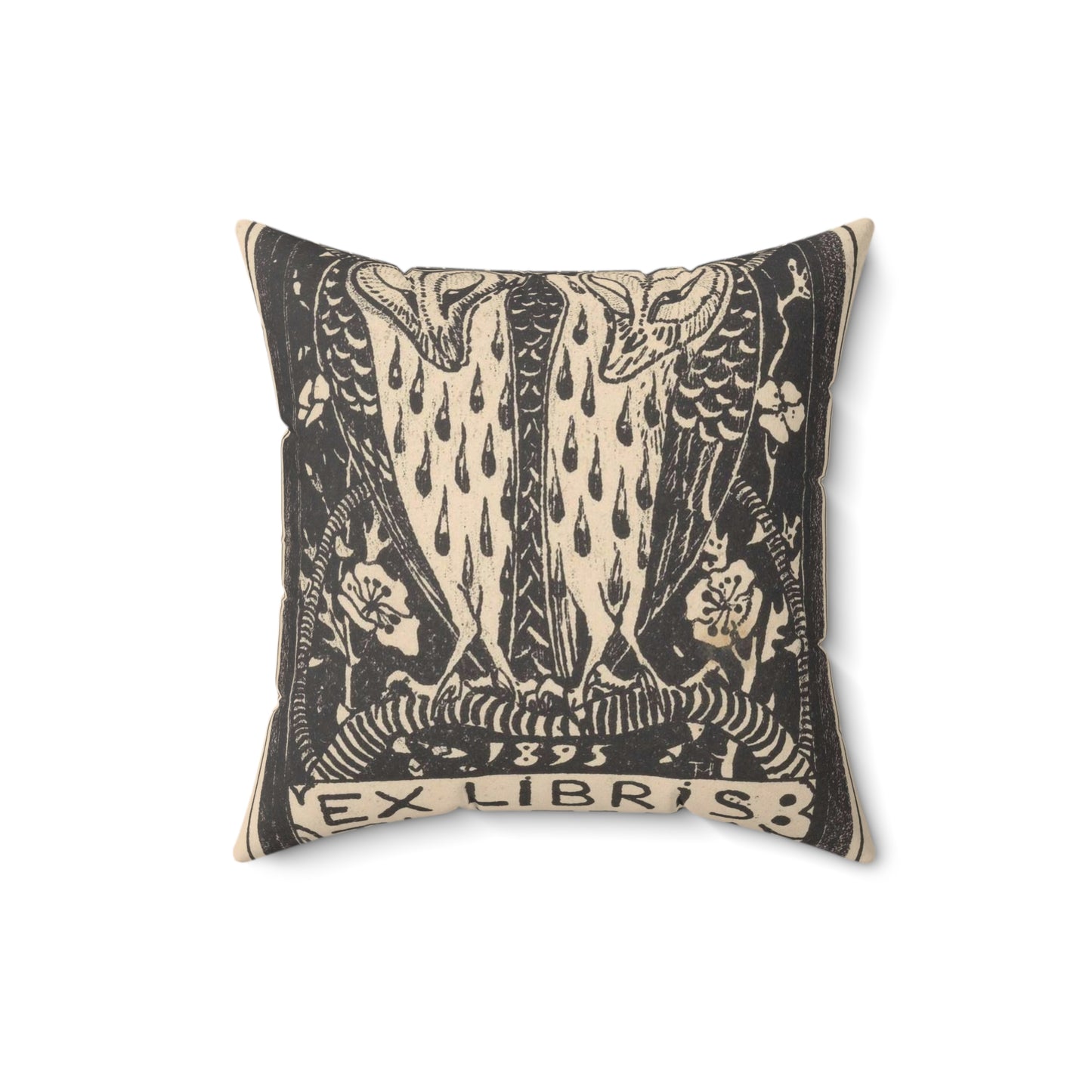 Theo van Hoytema - Ex libris van Theo van Hoytema Decorative Accent Square Pillow