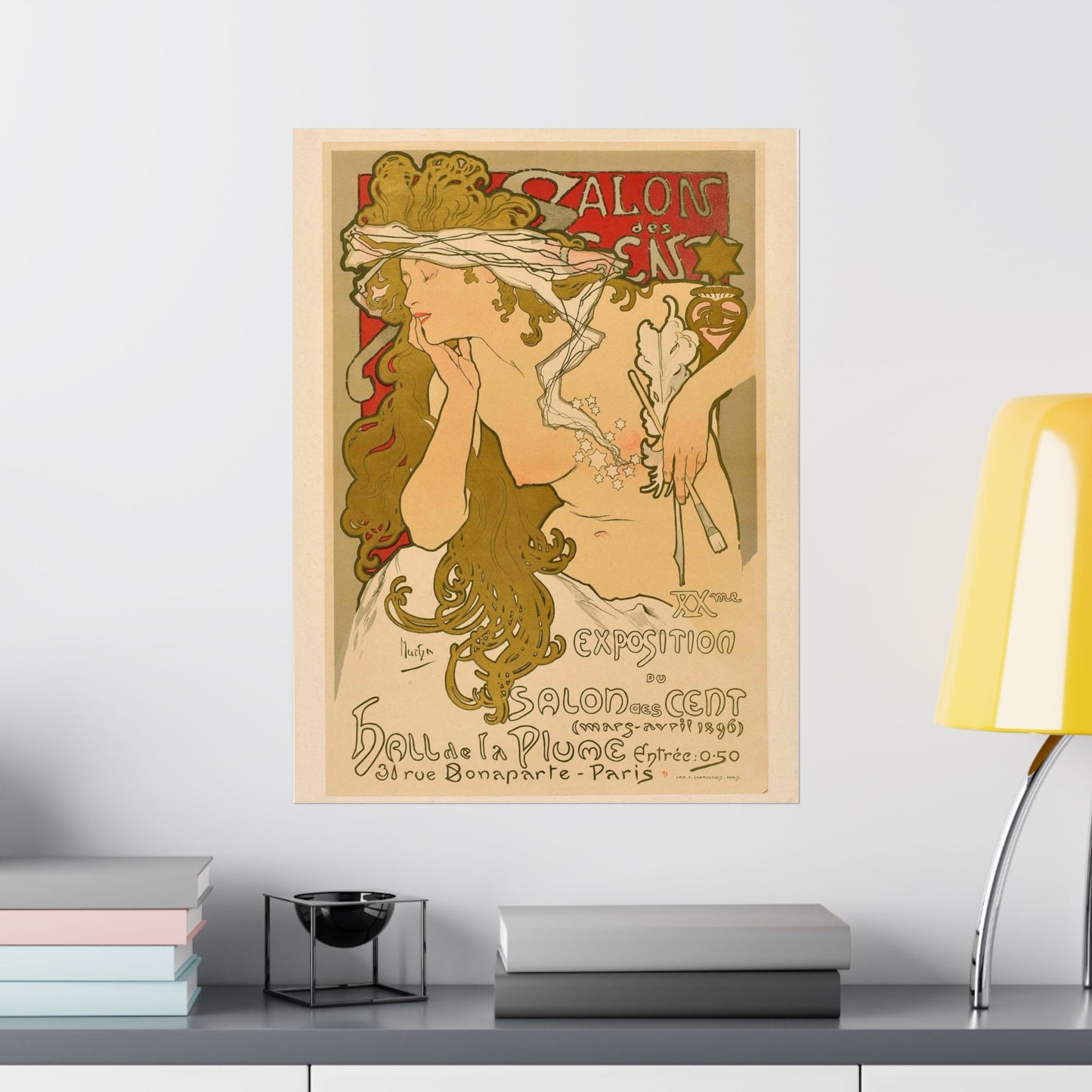 Salon des Cent (20) - mars 1896 High Quality Matte Wall Art Poster for Home, Office, Classroom