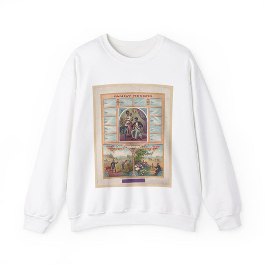 Family record. Before the war and since the war / Krebs Lithographing Company, Cincinnati. White Heavy Blend Adult Crew Neck SweatShirt
