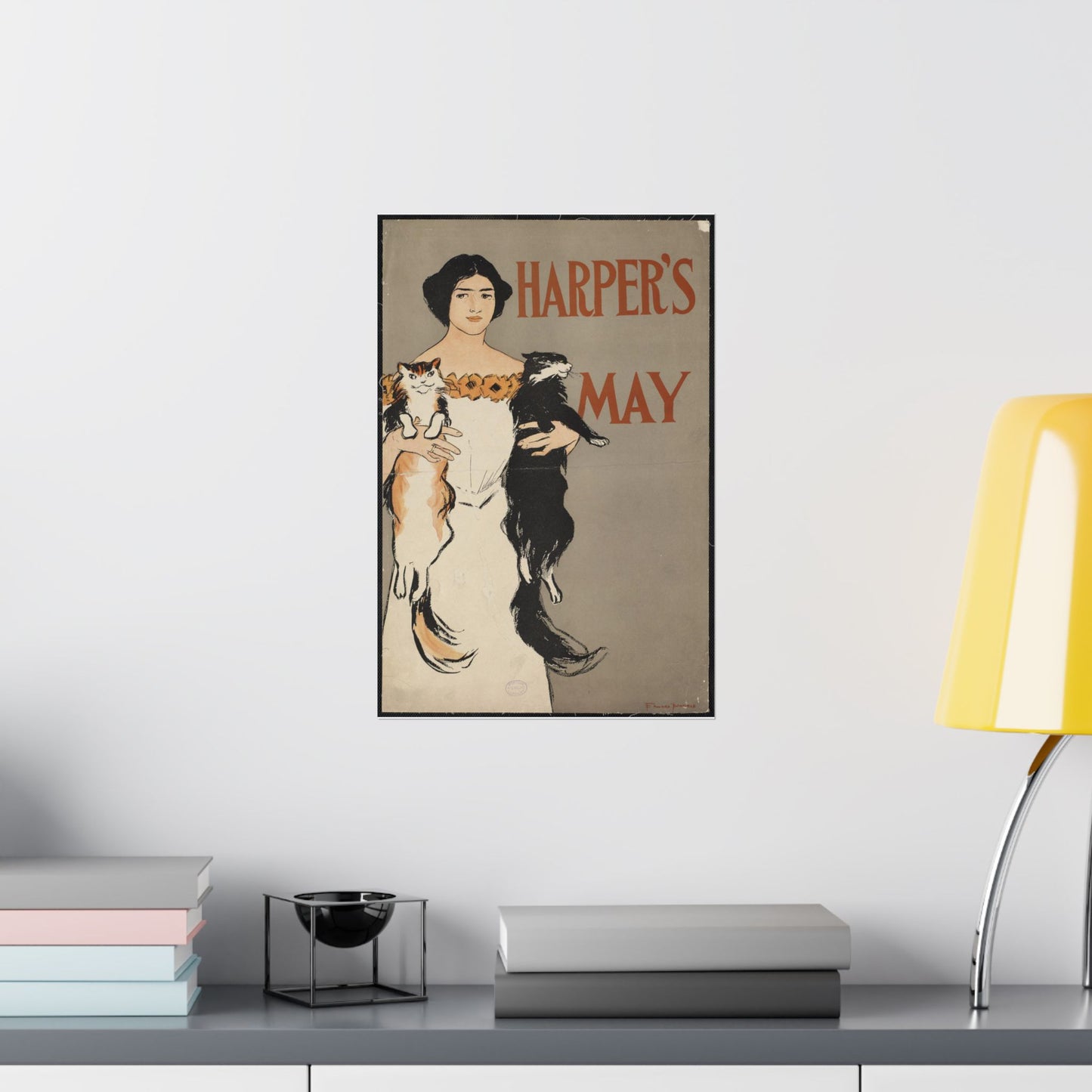 Edward Penfield - Harper's May, Art Nouveau Poster High Quality Matte Wall Art Poster for Home, Office, Classroom