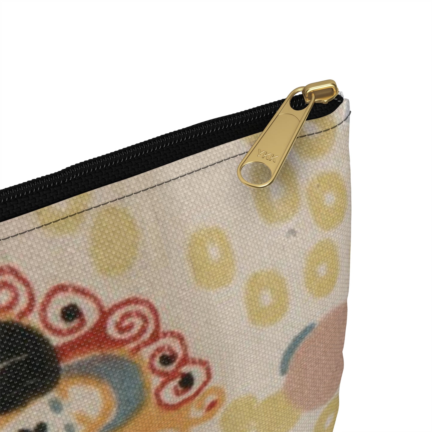 Textile sample - Public domain dedication image Large Organizer Pouch with Black Zipper