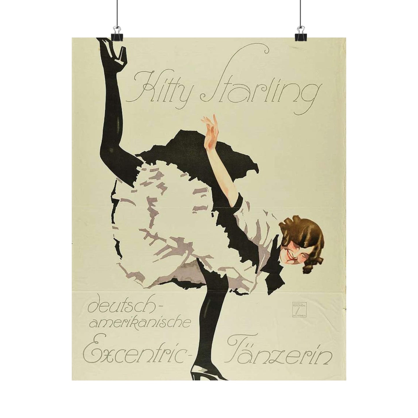 Kitty Starling - deutsch-amerikanische Excentric-Tänzerin, 1914 High Quality Matte Wall Art Poster for Home, Office, Classroom