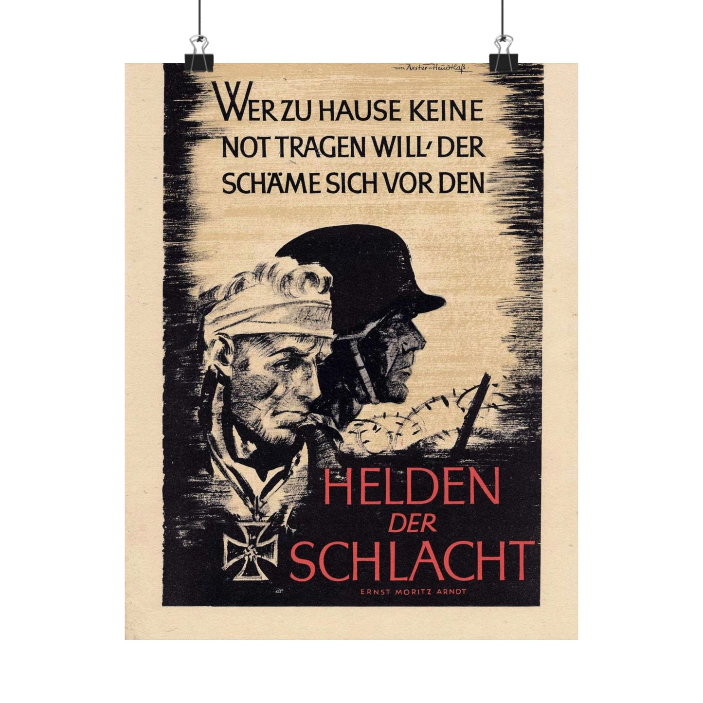 Wochenspruch der NSDAP 16 August 1942 High Quality Matte Wall Art Poster for Home, Office, Classroom