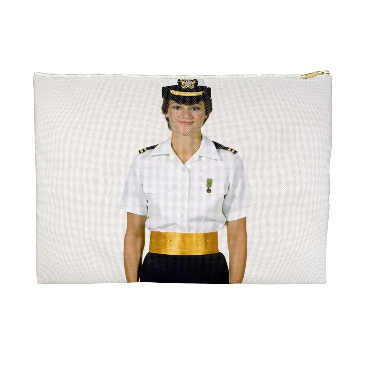 Uniform: Tropical dinner dress blue, female Navy officers Large Organizer Pouch with Black Zipper