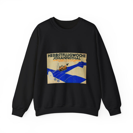 Herbstflugwoche Johannisthal - Julius Klinger Black Heavy Blend Adult Crew Neck SweatShirt