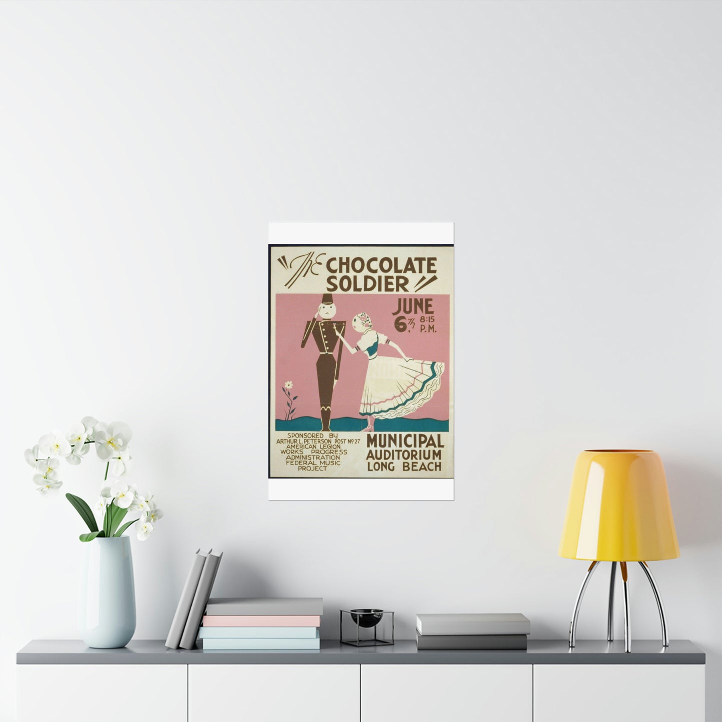 "The chocolate soldier" - WPA poster, Public domain, Library of Congress High Quality Matte Wall Art Poster for Home, Office, Classroom