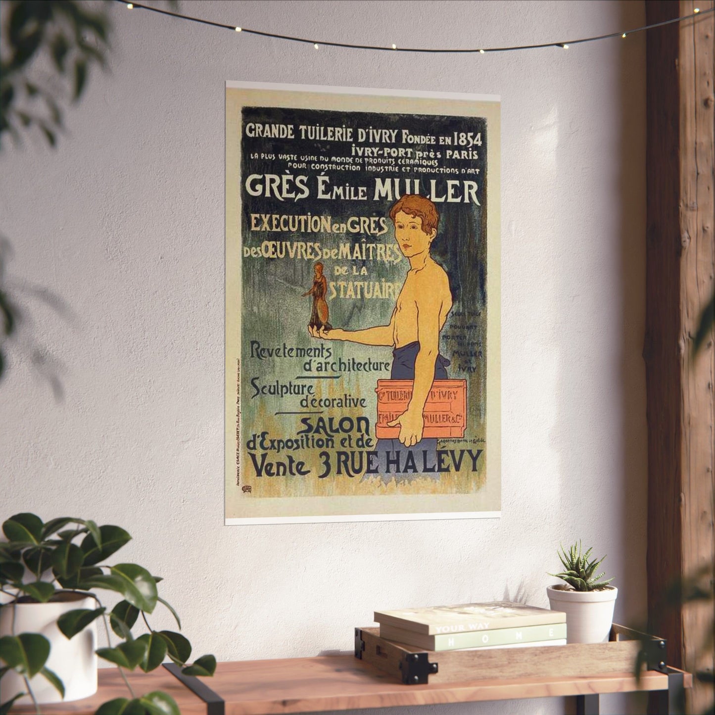 Affiche pour la "Grande Tuilerie d'Ivry" (Usine Émile Muller). High Quality Matte Wall Art Poster for Home, Office, Classroom